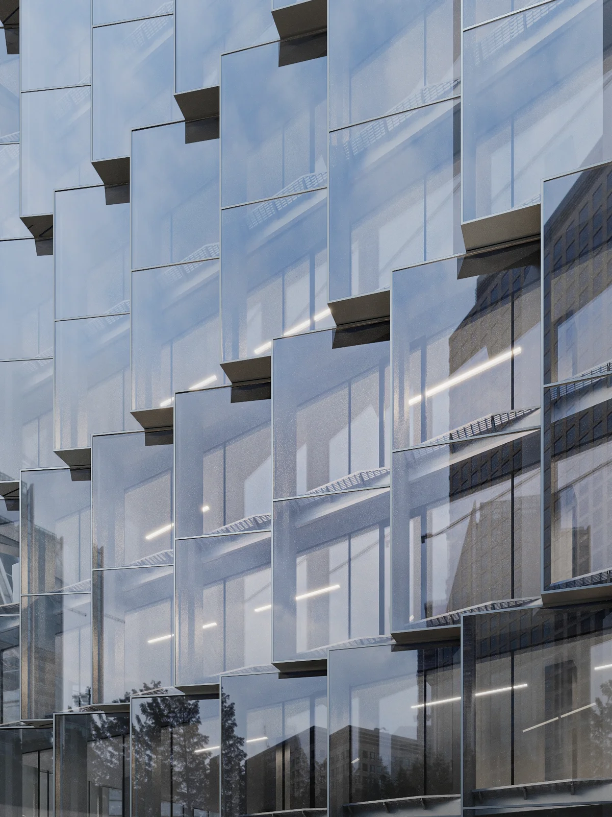 Double Skin Facade with IGU+ frameless glazing