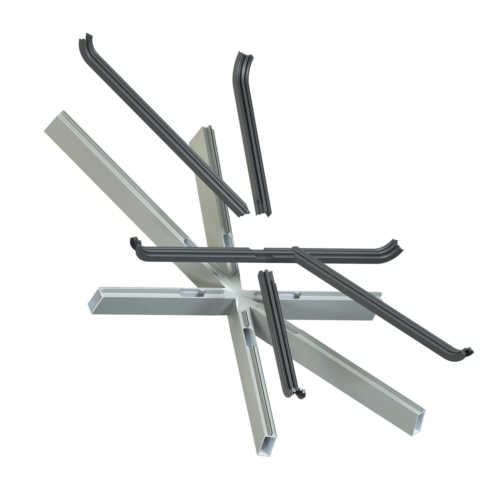 Aluminium freeform skylight system - 2